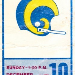 1978 Green Bay Packers vs. LA Rams Ticket Art